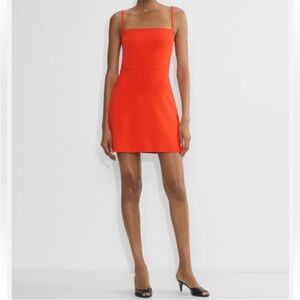 H&M Vibrant Orange Sleeveless Summer Mini Dress Size 2